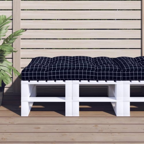 Pallehynde 120 x 80 x 12 cm - sort med tern