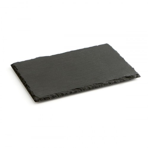 Gastro Fun keramisk serveringsbakke med skifereffekt, sort 30 × 20 cm - 12 stk.