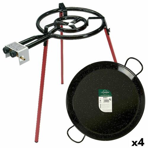 Paellapande til Gas Ø 46 cm Sæt Metal (4 enheder)