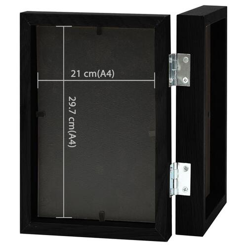 Folderamme til 2 billeder 2x(21x29,7 cm) sort