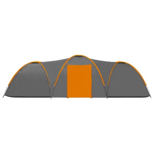 Iglotelt 650x240x190 cm 8 personer grå og orange
