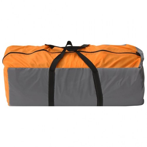 Iglotelt 650x240x190 cm 8 personer grå og orange