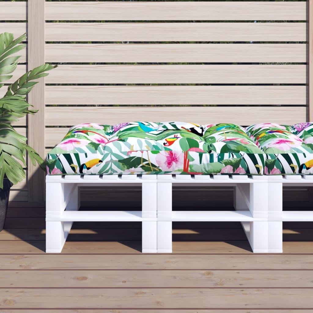 Pallehynde 120x80x12 cm stof flerfarvet