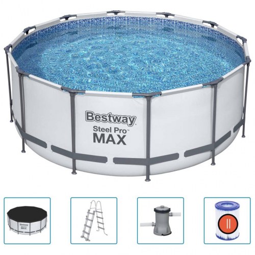Bestway swimmingpoolsæt Steel Pro MAX rund 366x122 cm