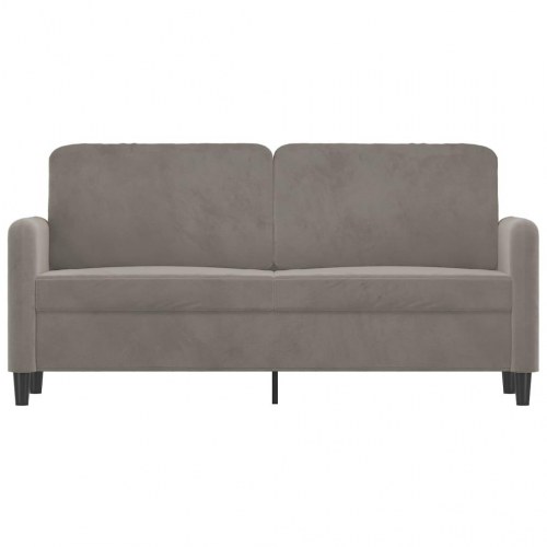 2-personers sofa 140 cm fløjl lysegrå
