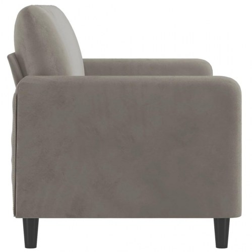 2-personers sofa 140 cm fløjl lysegrå