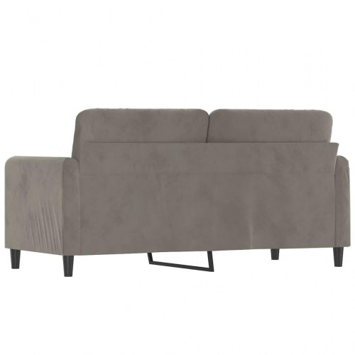 2-personers sofa 140 cm fløjl lysegrå