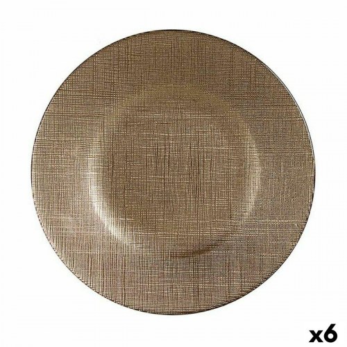 Vivalto flad middagstallerken i gyldent glas 21 cm - 6 stk.