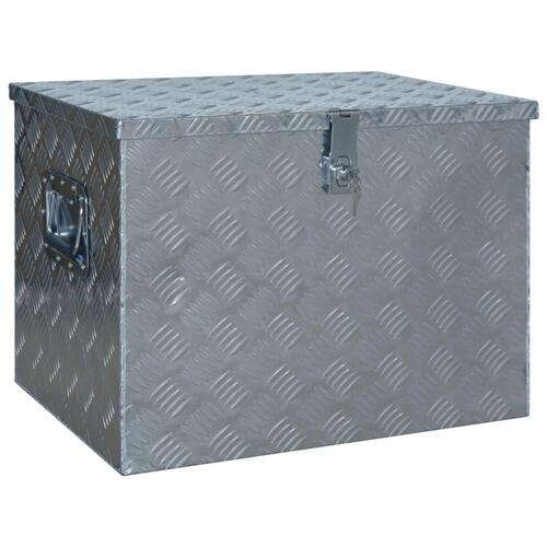 Aluminiumskasse 610 x 430 x 455 mm sølvfarvet