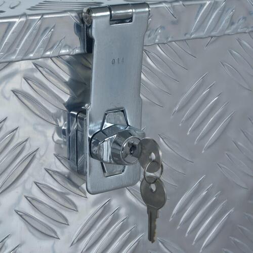 Aluminiumskasse 610 x 430 x 455 mm sølvfarvet