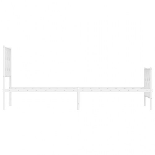Sengeramme med sengegavl og fodgærde 80 x 200 cm - hvid