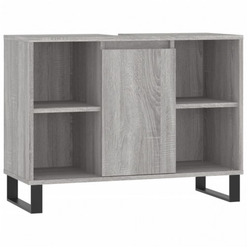 Badeværelsesskab 80 x 33 x 60 cm - grå sonoma-eg