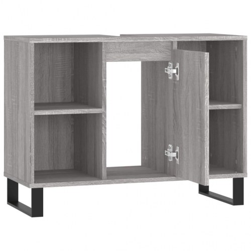 Badeværelsesskab 80 x 33 x 60 cm - grå sonoma-eg