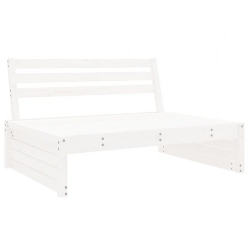 Midtermodul til havesofa 120x80 cm massivt fyrretræ hvid