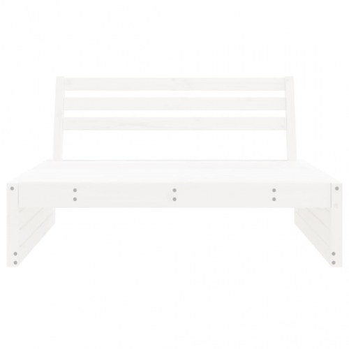 Midtermodul til havesofa 120x80 cm massivt fyrretræ hvid