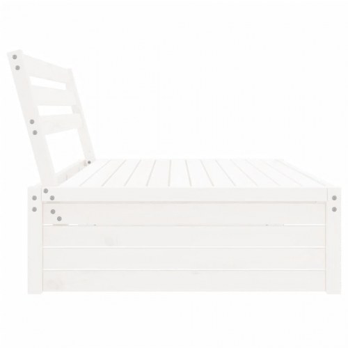 Midtermodul til havesofa 120x80 cm massivt fyrretræ hvid