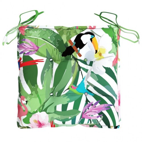 Stolehynder 2 stk. 50 x 50 x 7 cm i oxfordstof flerfarvet