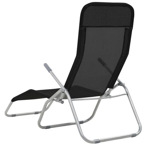 Foldbare liggestole 2 stk. textilene sort