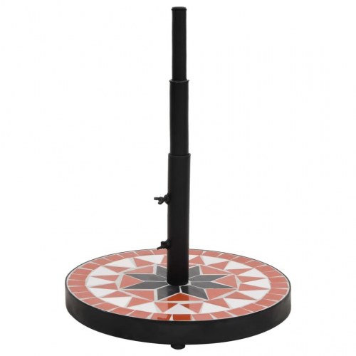 Parasolfod 12 kg rund terrakotta og hvid