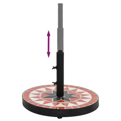 Parasolfod 12 kg rund terrakotta og hvid