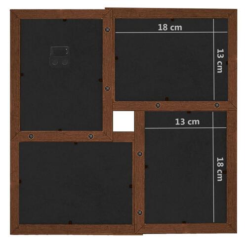 Billedramme til 24x(13x18 cm) billeder MDF mørkebrun