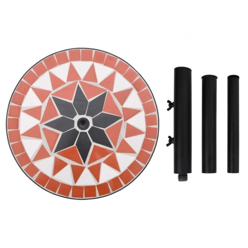 Parasolfod 12 kg rund terrakotta og hvid