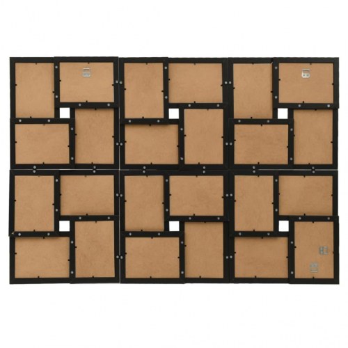 Collagebilledramme til væg 24x(13x18 cm) MDF sort