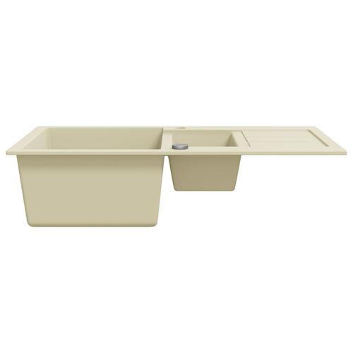 Køkkenvask granit dobbelt vask beige