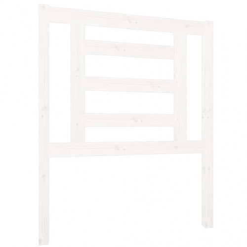 Sengegavl 81×4×100 cm i massivt fyrretræ - hvid