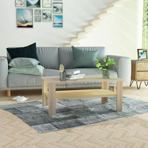 Sofabord spånplade 100 x 59 x 42 cm egetræ