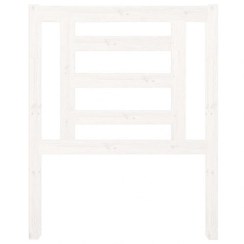 Sengegavl 81×4×100 cm i massivt fyrretræ - hvid