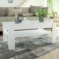 Sofabord spånplade 110 x 65 x 48 cm hvid