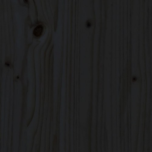 Sengestel 200x200 cm massivt fyrretræ sort