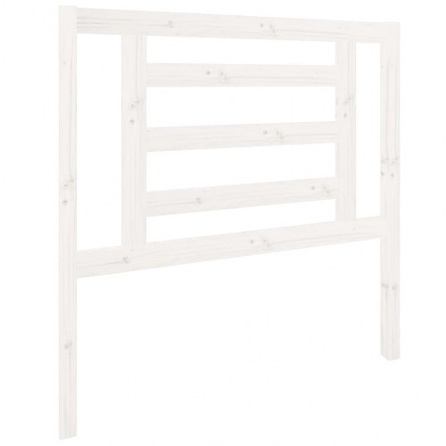 Sengegavl 96×4×100 cm i massivt fyrretræ - hvid