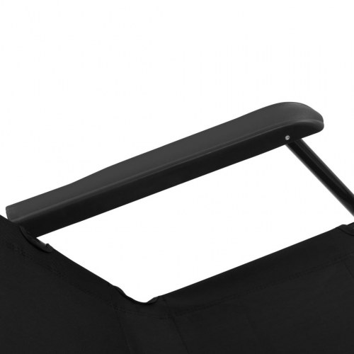 Foldbare liggestole med fodstøtte - 2 stk., stål/600D polyester, sort