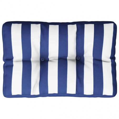 Pallehynde 50 × 40 × 12 cm - stribet blå/hvid i stof