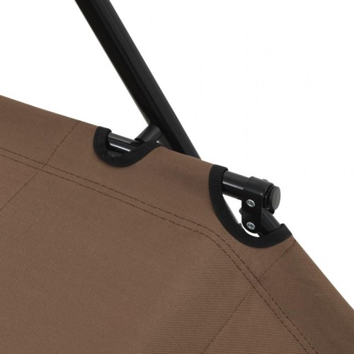 Foldbare liggestole 2 stk. med fodstøtter stål brun