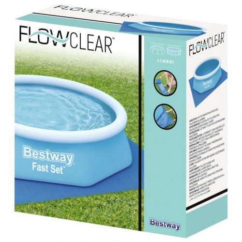 Bestway Flowclear poolunderlag 274 x 274 cm - blå
