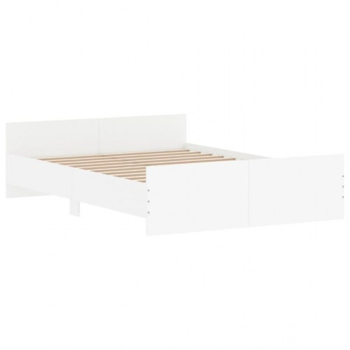 Sengeramme med gavl og fodgærde 135 x 190 cm - hvid