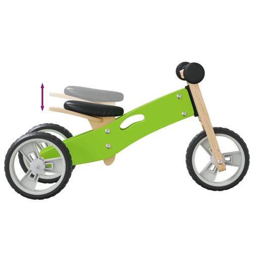Trehjulet cykel til børn 2-i-1 grøn