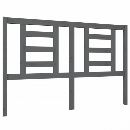 Sengegavl 146×4×100 cm i massivt fyrretræ - grå