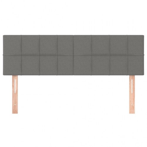 Sengegavl i stof 144 x 5 x 78/88 cm - mørkegrå