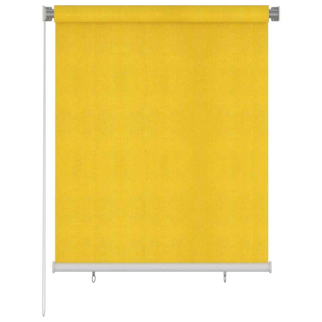 Udendørs rullegardin 120x140 cm HDPE gul