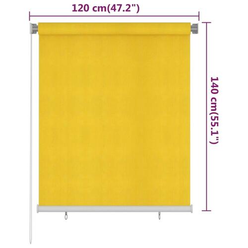 Udendørs rullegardin 120x140 cm HDPE gul