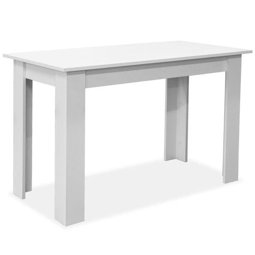Spisebord og bænke 3 dele spånplade hvid
