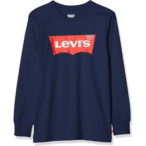 Levi's langærmet T-shirt til drenge - Batwing, mørkeblå, 16 år