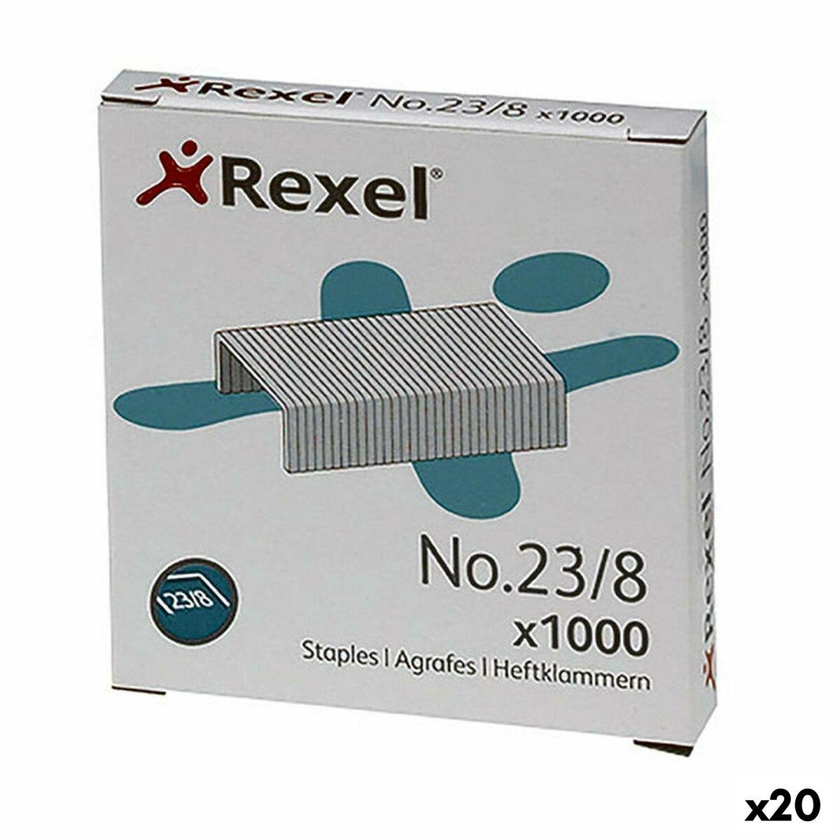 Hæfteklammer Rexel 23/8 - 20 pakker (à 1.000)