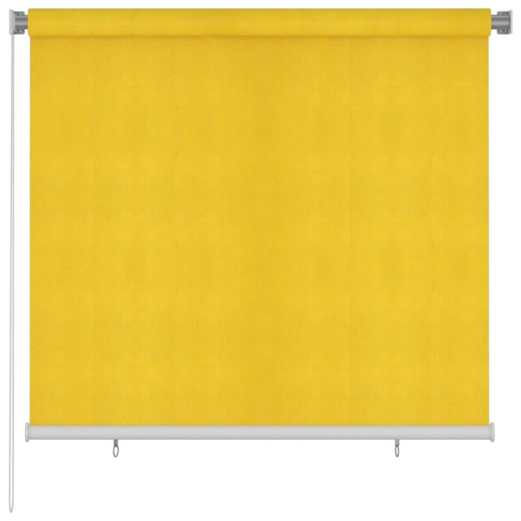Udendørs rullegardin 160x140 cm HDPE gul
