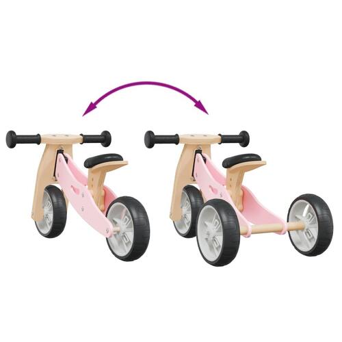 Trehjulet cykel til børn 2-i-1 lyserød