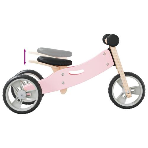 Trehjulet cykel til børn 2-i-1 lyserød